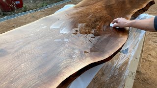 Finishing Walnut Table