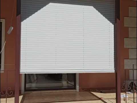 Горизонтальные жалюзи с электроприводом, управление пульт - YouTube