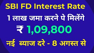 SBI FD Interest Rates 2024 | SBI Fixed Deposit Interest Rates 2024 | Latest FD Rates August 2024