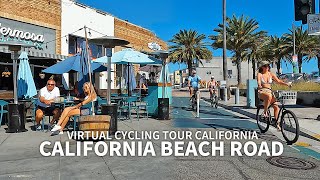 [4K] California Beach Bike Road Cycling Tour  Redondo, Hermosa & Manhattan Beach in Los Angeles