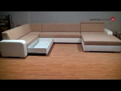 Video: Veľká pohovka v tvare U v interiéri