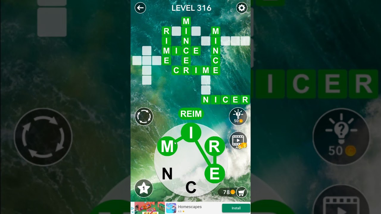 Word Crossword Search level 316