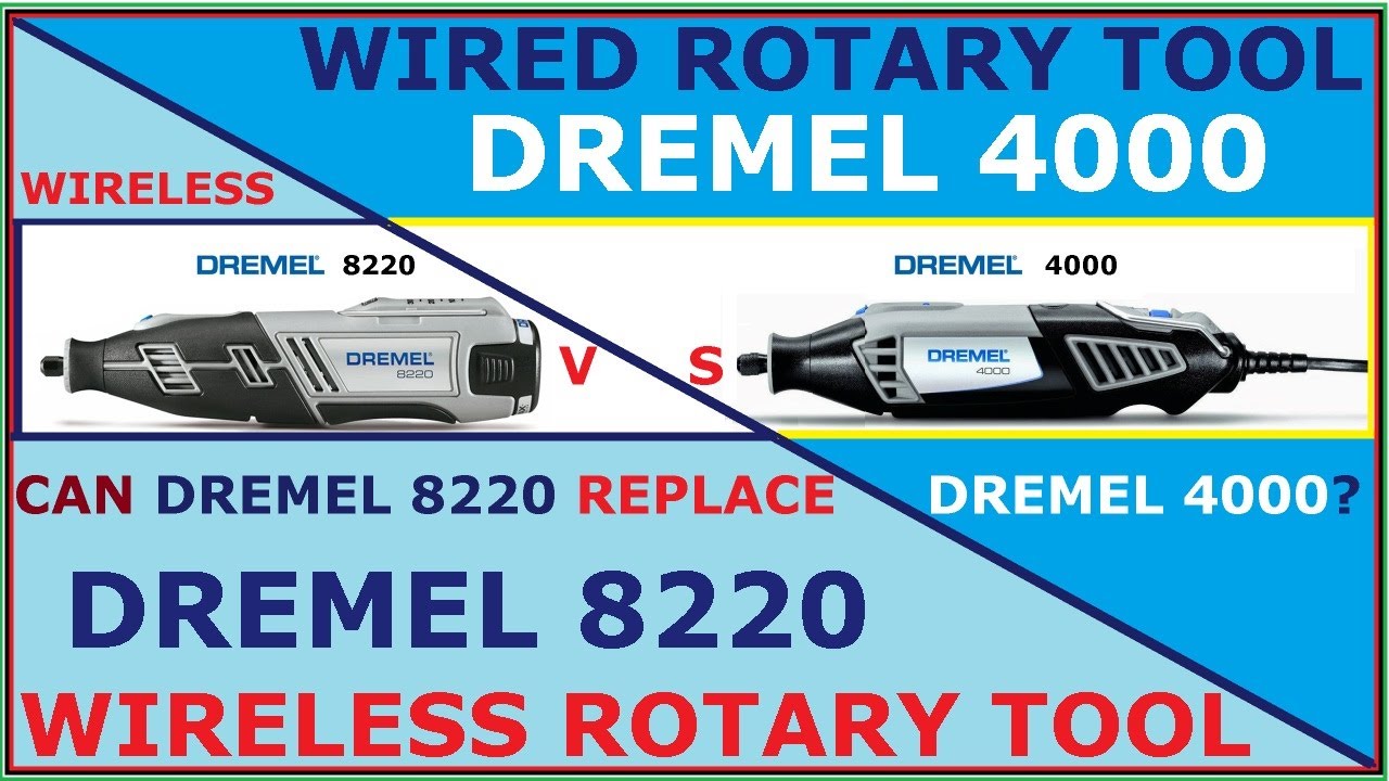 Stationær inaktive fe Wireles DREMEL 8220 vs. Wired DREMEL 4000 - YouTube