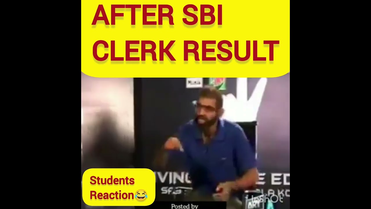 SBI CLERK PRE RESULT STUDENTS REACTION😂😂