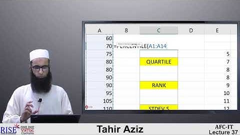 CA AFC 04 IT by Sir Tahir Aziz from Rise Lecture # 37 (MS Excel) | Office 365 |