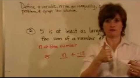 Translating sentences into inequalities (3 of 3)