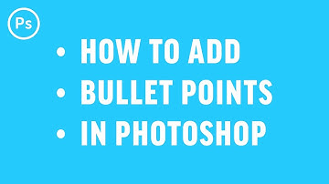 How to Add Bullet Points | Photoshop Tutorial