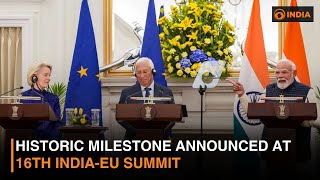 Historic milestone announced at 16th India-EU Summit