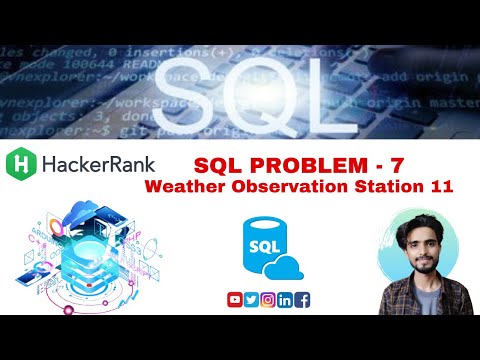 HackerRank SQL PROBLEM - 7 | Weather Observation Station 11 | By @shubhneet_tiwari