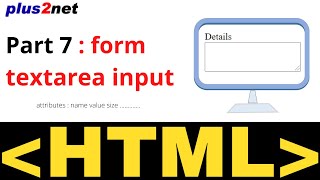 HTML input textarea  and its attributes like name value size maxlength autofocus with examples.