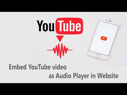 Embed YouTube video as Audio Player in Website