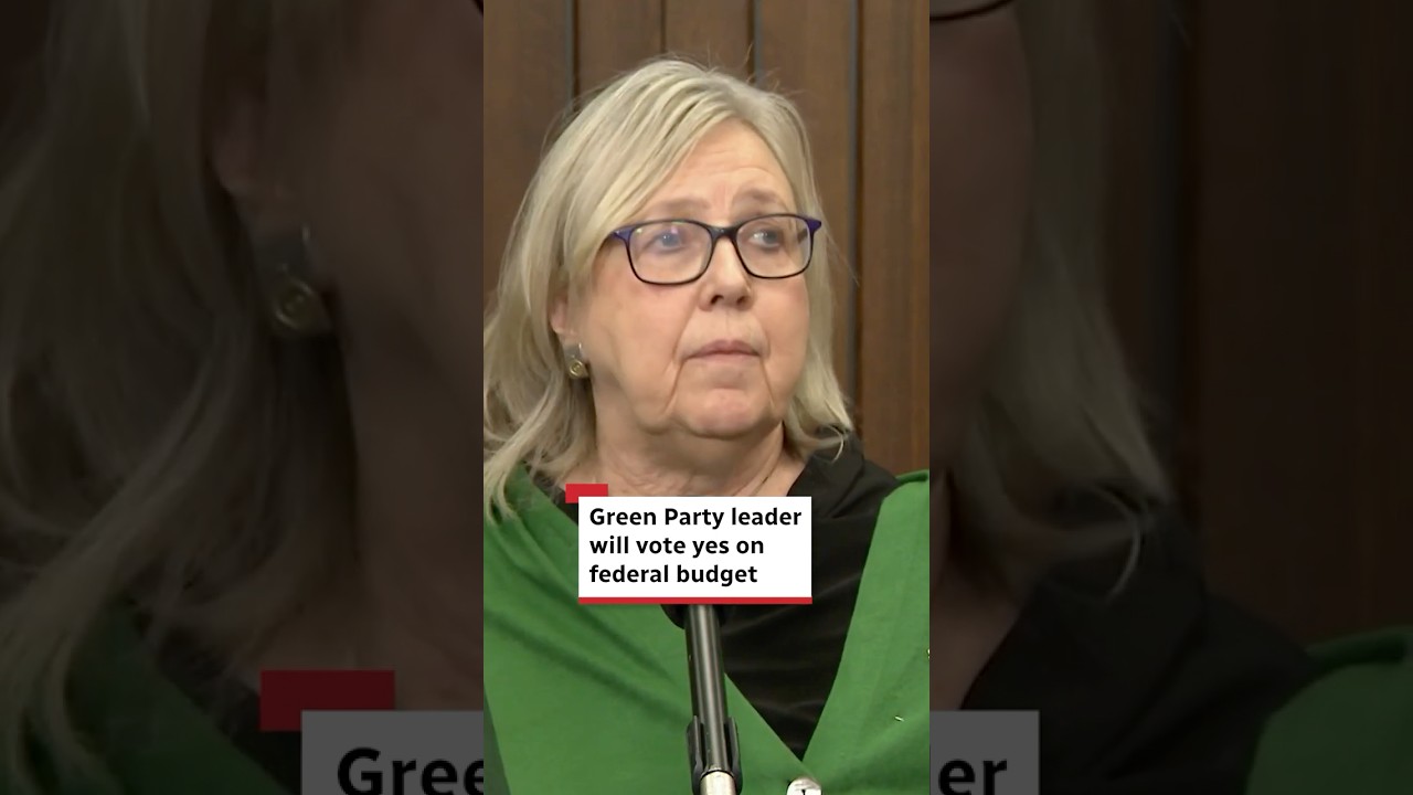 Green Party leader will vote yes on federal budget