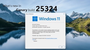 Windows 11 Canary build 25324 and what