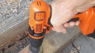 A Black & Decker space age drill – working by hand