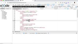 xquery update en existdb
