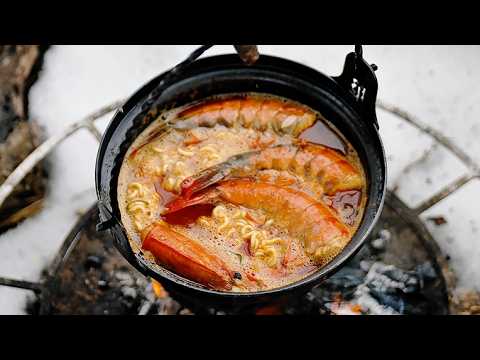 <strong>조개</strong> 새우 라면  🍲 ❄️ #라면먹방 #foodshorts #shorts