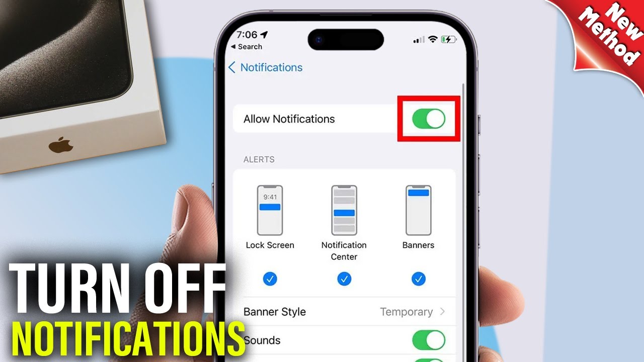 How to turn off notifications on iphone - YouTube