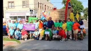 Illinois State Fair 2015  Twilight Parade Coral Float and Flag Corps
