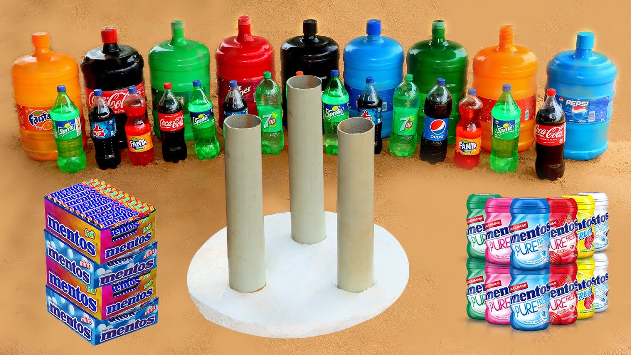 Elephant Toothpaste Big Coca Cola, Fanta, 7up, Mtn Dew and vs Mentos