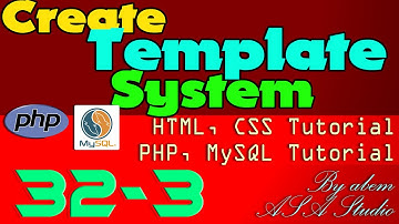 Create Template System, 32 3, Checking Function Template System, PHP, MySQL, CSS Tutorial Series