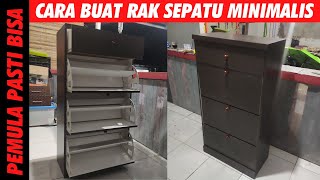 CARA BUAT RAK SEPATU MINIMALIS DARI MULTIPLEK / TUTORIAL LENGKAP CARA BUAT SENDIRI KHUSUS PEMULA !! screenshot 4