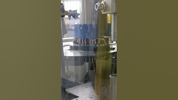 #Automatic motor stator coil lacing process #motor #stator