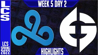 C9 vs EG Highlights | LCS Spring 2022 W5D2 | Cloud9 vs Evil Geniuses