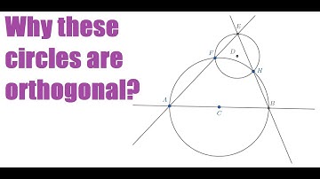 Orthogonal Circles, Part 2 | Two Secant Angle Theorem, Application | Euclidean Geometry