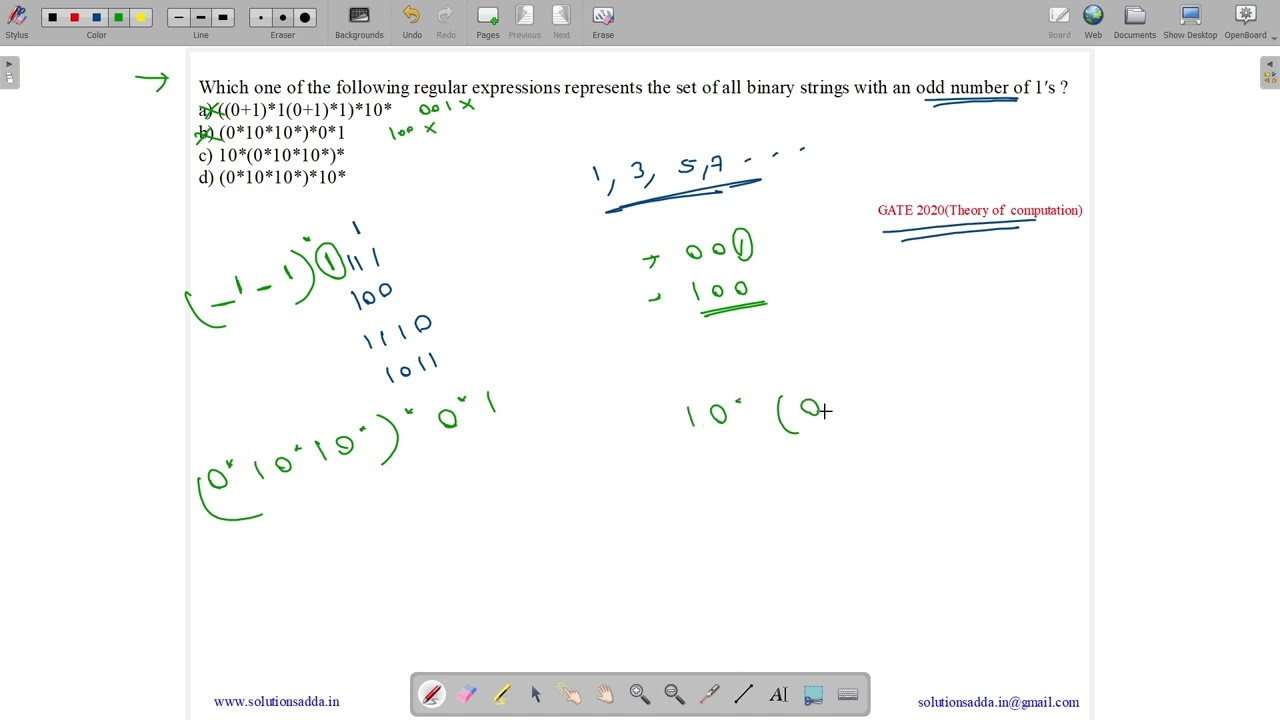 GATE 2020 | TOC | REGULAR EXPRESSIONS | SOLUTIONS ADDA | GATE TEST SERIES | EXPLAINED BY VIVEK