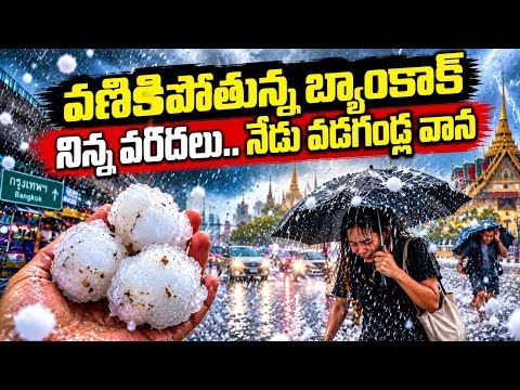 వణికిన థాయ్ రాజధాని.. బ్యాంకాక్‌లో వడగళ్ల బీభత్సం | Bangkok Hailstorm | Asianet News Telugu