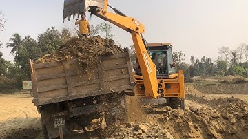 9:17 Min JCB Backhoe Loading Soil Tripper And Tractor @droneplanet2040