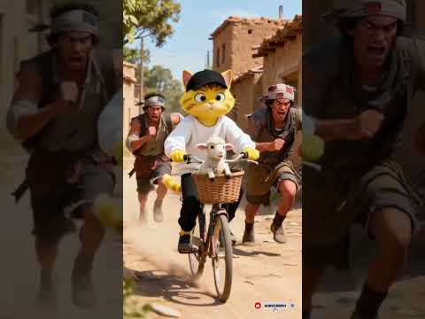 Look At Meow The Hero Cat Funny Cleanliness Children Scartoon Meow