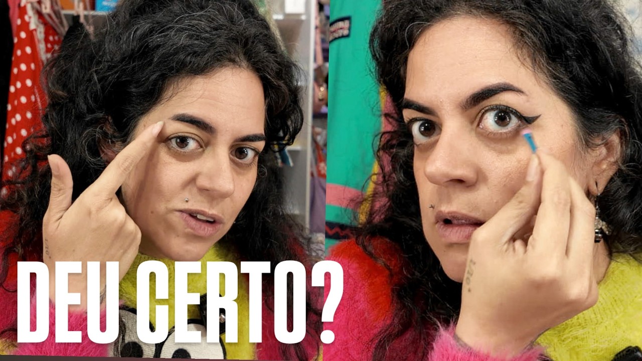 Testei delineado para pálpebra caída com a nova sobrancelha - Maíra Medeiros