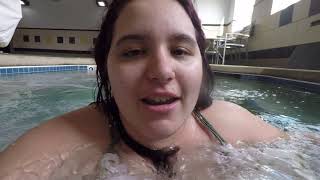 The hot tub at our hotel, in Marshfield Wisconsin
