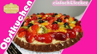 Apfelkuchen mit pudding. Schmilzt in deinem Mund. Ein schnelles und einfaches Rezept! #78