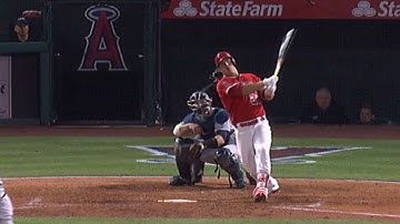 Trout breaks the tie with a two-run homer