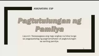 Pagtutulungan ng Pamilya Pagtutulungan ng Pamilya