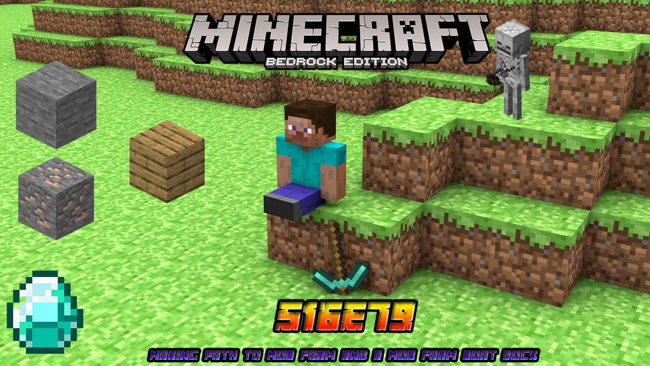 Minecraft S16E79- Making Path To Mob Farm And A Mob Farm Boat Dock