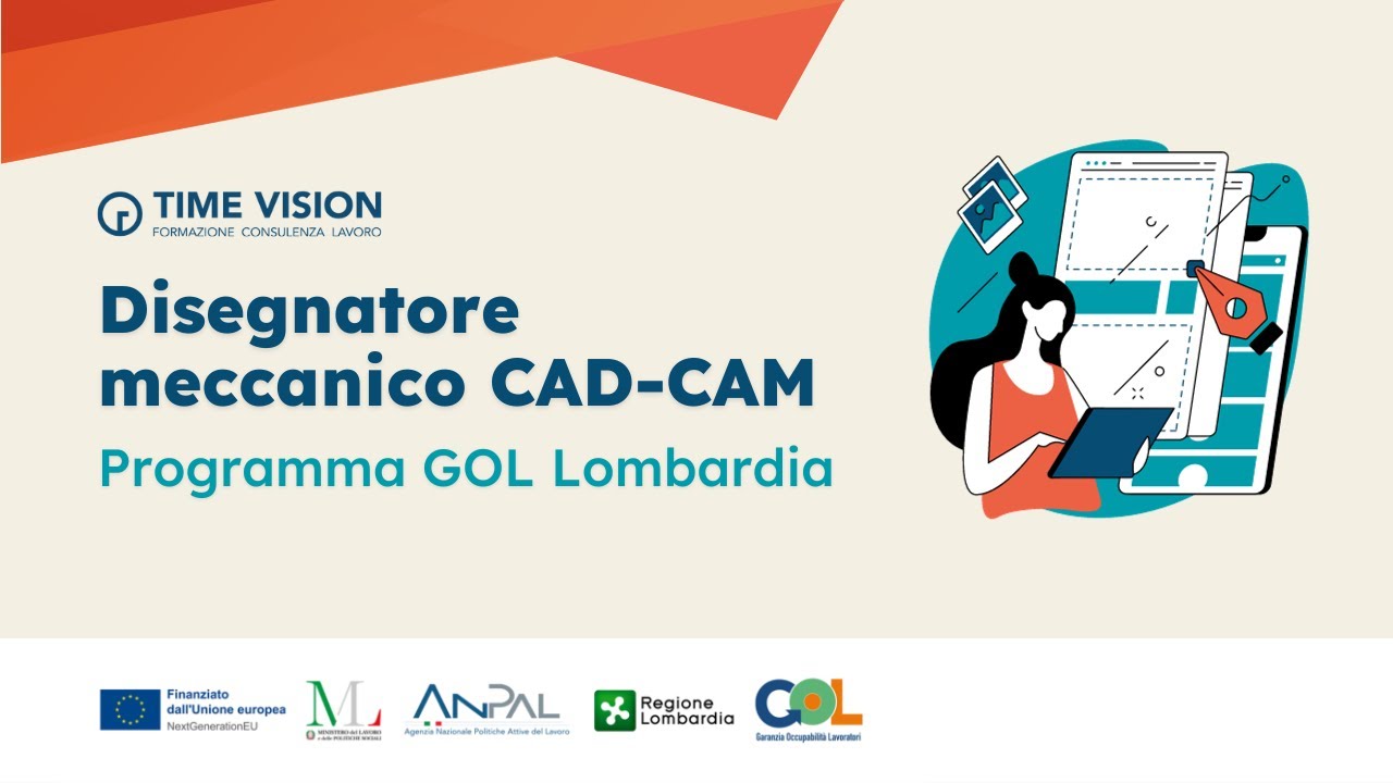 Disegnatore meccanico CAD - CAM - Programma GOL Lombardia - YouTube
