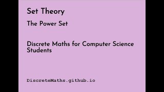 Power Set (Discrete Maths)