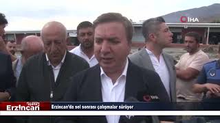 Erzincan’da sel sonrası çalışmalar sürüyor