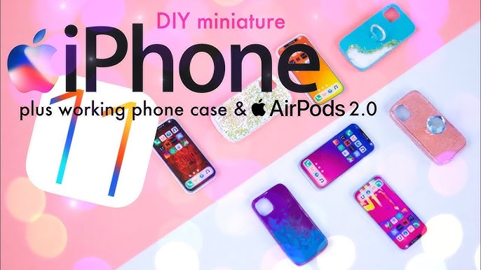 28 DIY Miniature Crafts for Dollhouse - Pop It Phone Cases