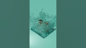 Minecraft Fence vs Fluid Sim #blender #minecraft #3dsimulation