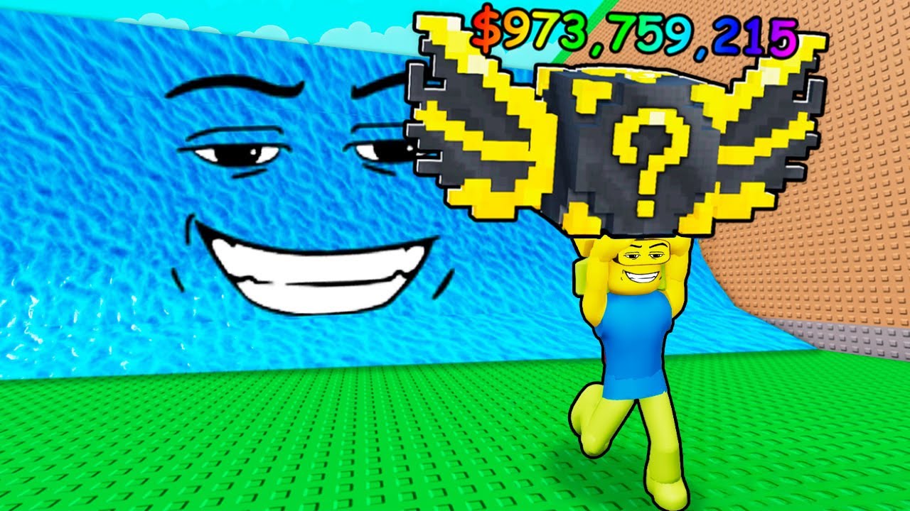 RESCATÉ LOS LUCKY BLOCKS LEGENDARIO DE LOS BRAINROTS DE UN MEGA TSUNAMI en Roblox