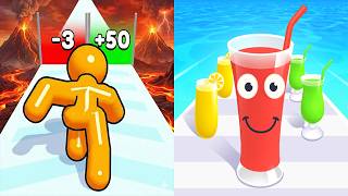 Tall Man Run VS Juice Run - All Levels Gameplay Android iOS Ep 2