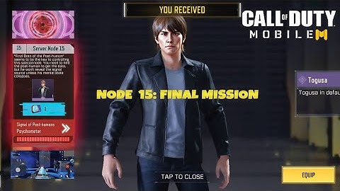 TOGUSA SURVEY NODE 15 LAST MISSION CALL OF DUTY MOBILE | CODM TOGUSA SURVEY LAST MISSION NODE 15