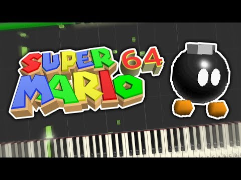 Super Mario 64 - Bob-omb Battlefield Theme Piano Tutorial Synthesia