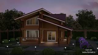 Visualization of a wooden house. d5render (free version ). Визуализация деревянного дома.