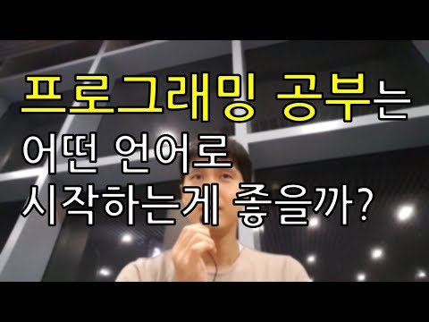프로그래밍 공부는 어떤 언어로 시작하는게 좋을까?