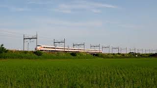 東武100系スペーシア102F(原色) 特急けごん37号 東武日光行 栗橋~新古河通過【4K】